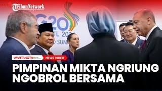 Presiden Prabowo Ikut Ngobrol Bersama  Para Pemimpin MIKTA di KTT G20 Brasil 2024