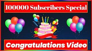 100000 Subscribers Special Congratulations Video Aarya Editz