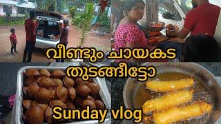 വീണ്ടും ഞങ്ങളൊരു ചായകട തുടങ്ങി/Sunday busy vlog/day in my life/village life style/divyas kitchen/