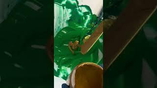 Mixing Green Acrylic Colors #art #fluidart #acrylicpainting #arttutorials #painting