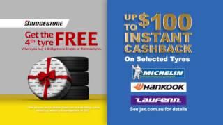 Bridgestone, Michelin, Hankook, Laufenn Tyre promotions | $100 instant Cash Back |  | JAX Tyres