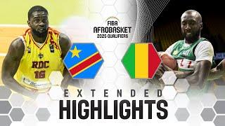 Congo DR  v Mali  | Extended Highlights | FIBA AfroBasket 2025 Qualifiers