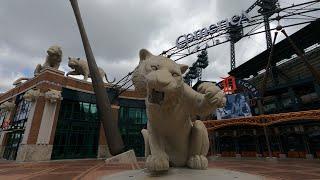 Detroit Walking. Stadium Walkaround at Little Caesar's Arena, Comerica Park & Ford Field