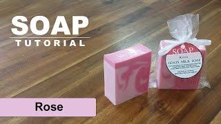 Rose Scented Soap, Melt and Pour Soap Tutorial Swirls
