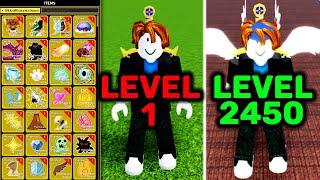 Level 1 - 2450 With ALL PERMANENT FRUITS in Blox Fruits Roblox