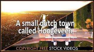 My small dutch hometown called Hoogeveen by drone - Copyright Free Stock Footage