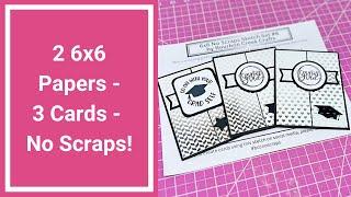6x6 No Scraps Sketch Set 6 - Stress Free, Scrap Free Cardmaking - Paper Busting Card Sketch