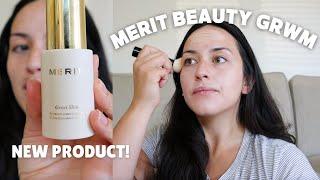 GRWM with Merit Beauty's NEW Great Skin Moisturizer + Review