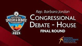 NSDA Nationals 2023 - Congressional Debate: House Final Round