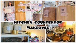 Indian Kitchen Countertop Organization| Minimalist & Renter Friendly Kitchen Organization