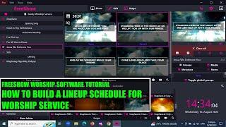 FreeShow Worship Software Tutorial (Tagalog) | How To Build A Lineup Schedule