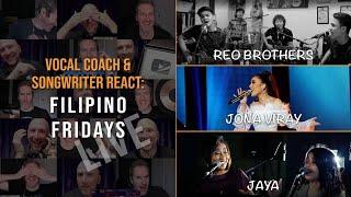 Filipino Fridays E006: Vocal Coach & Songwriter React REO Brothers, Jona Viray & Jaya