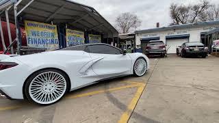 2023 Arctic White Corvette E-Ray c8 z06 Stingray on 21" Forgiato