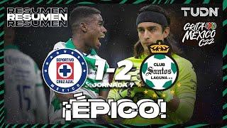 Resumen y goles | Cruz Azul 1-2 Santos | Grita México C22 - J7 | TUDN