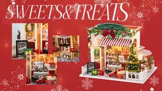 DIY Dollhouse Miniature Kit Christmas Dollhouse Sweets & Treats Christmas Shop Cafe Miniature