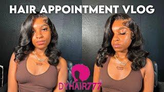 HAIR APPOINTMENT VLOG: WIG INSTALL | Dyhair777 Full Frontal HD 13x6 Lace Wig 200% Density Body Wave