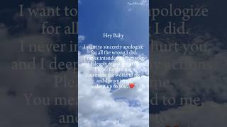 Heartfelt Apology message #shortsfeed #love #shortsvideo #shortsyoutube #apology