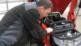 How to check oil on a Mahindra Max tractor