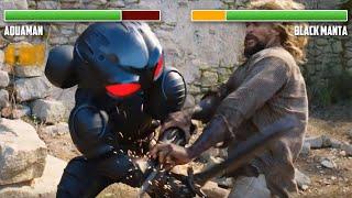 Aquaman vs. Black Manta WITH HEALTHBARS | Italy Fight | HD | Aquaman