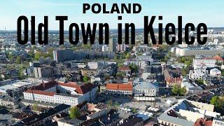 Old Town in Kielce - 4K drone video