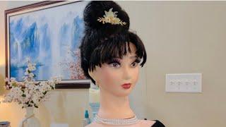 Vintage Updo Hairstyling | ASMR | Perfectionist - Hair Fixing  Adjustable - Finishing Touches