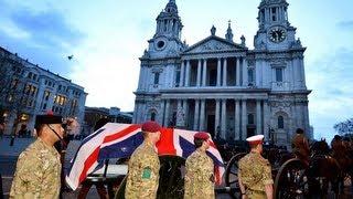 Dawn military rehearsal for Margaret Thatcher funeral