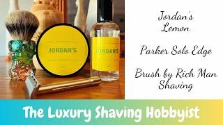 Jordan's Lemon - Rich Man Shaving Brush - Parker Solo Edge