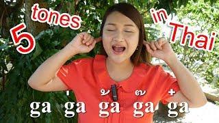 5 tones in Thai - Basic Thai Speaking 1 - Learn Thai by NATTO