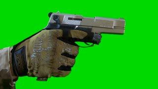 Pistol Green Screen | Пистолет на зелёном фоне | Футажи для монтажа видео