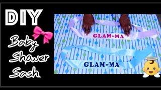 DIY BABY SHOWER SASH  GLAM-MA  SASH | MOM TO BE | DECORATIONS | CHANELLE NOVOSEY