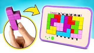 GENIAL! Criando um Jogo de Tetris com Papelão  DIY FÁCIL E DIVERTIDO