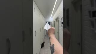 POV: You Accidentally Break a World Record in Your Bedroom ️ 285ft! #diy #papercrafts #airplane