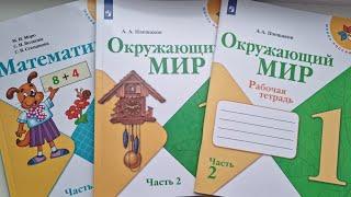 Окружающий мир, 1 класс, часть 2 и УЧЕБНИК  Математика издательство ПРОСВЕЩЕНИЕ, ШКОЛА РОССИИ.