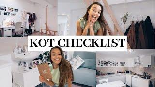 De ultieme KOT CHECKLIST!!! Alles wat je moet meenemen op kot