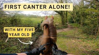 Riding Solo With My Young Horse - First Canter Adventure Filmed With Gopro!