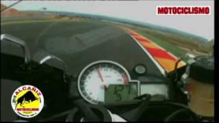 Onboard BMW S 1000 RR - Prova comparativa Motociclismo maxisportive circuito Alcaniz