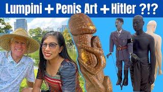 Lumphini Park Bangkok, Thailand + giant lizards + Hitler + penis art! #lumphinipark #lumpinipark