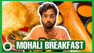 Breakfast in Mohali Chandigarh Food | Pandit Ji Kachori Chole Bhature, Little Idli | Veggie Paaji