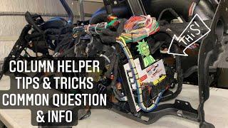 “Black Ice Box” 04 6.0 Excursion Part 2.3 Custom Dash Harness Build Column Helper