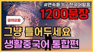 천리길도 한걸음부터! 기초생활중국어 1200문장(3글자~7글자 몰아듣기) 귀가트입니다! 5시간 연속듣기, 한국어발음, 생활중국어회화 ,실용중국어 ,기초중국어회화