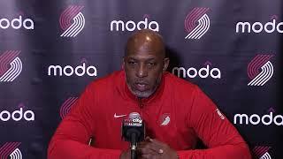 Chauncey Billups Postgame Interview | Portland Trail Blazers 88, Houston Rockets 116