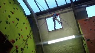 Fabian climbing wall Devon age 5