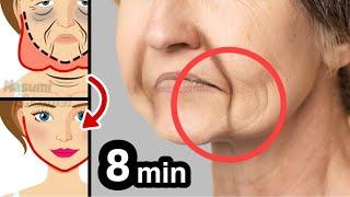 8MIN FACE LIFT EXERCISE AT HOMEJOWLS, LAUGH LINES, DOUBLE CHIN
