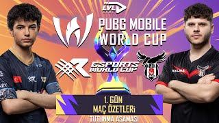 2024 PMWC HAYATTA KALMA 1. GÜN MAÇ ÖZETLERİ | PUBG MOBILE WORLD CUP x ESPORTS WORLD CUP | PMWC 2024!