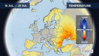 Monthly temperature forecast for Europe 7/7/2024