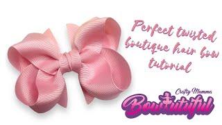Perfect twisted boutique hair bow tutorial learn to get that perfect shape everytime!