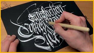 Super Satisfying Modern Fraktur Calligraphy x TheosOne | Calligraphy Masters