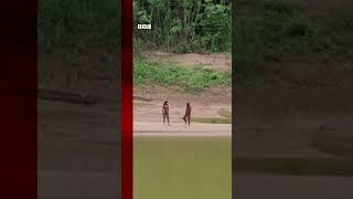 Rare sighting of uncontacted indigenous people in Peru. #Tribes #Peru #BBCNews