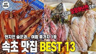 여름 휴가지 1위! 술쟁이 현지인과 속초 맛집 BEST 13 ㅣ오징어난전 드뎌 오픈! 노포 분위기! 가성비! 맛 보장!