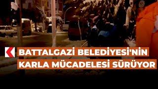 Battalgazi Belediyesi'nin karla mücadelesi sürüyor